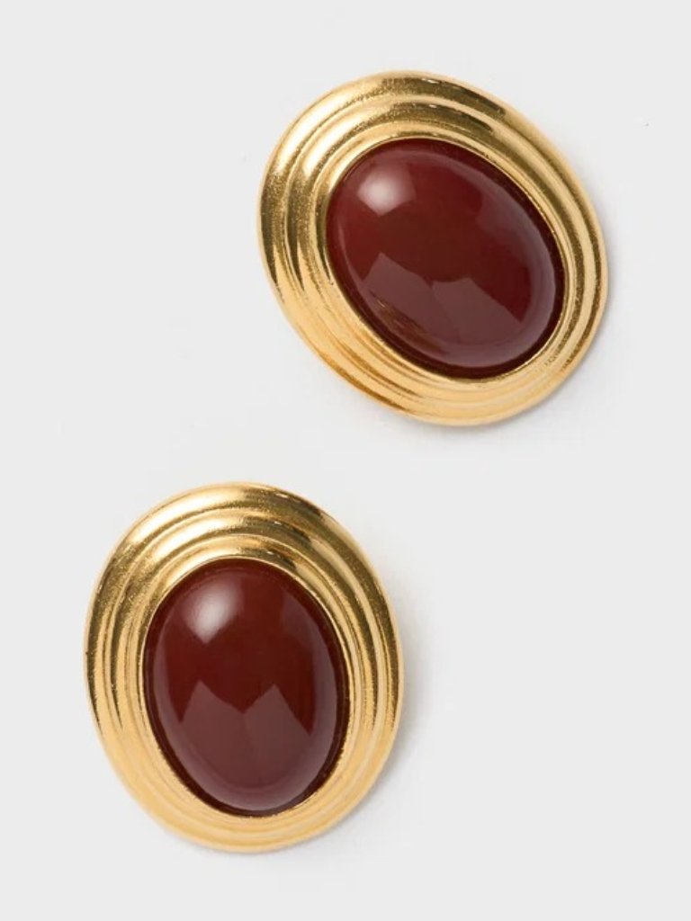 Ben Amun Vega Earrings In Burgundy One Size Womens Jewelry 150$